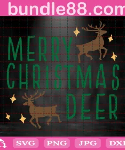Merry Christmas Deer Svg, Blink Deer Svg, Christmas Svg, Merry Christmas Saying Svg, Christmas Clip Art, Christmas Cut Files, Cricut Invert