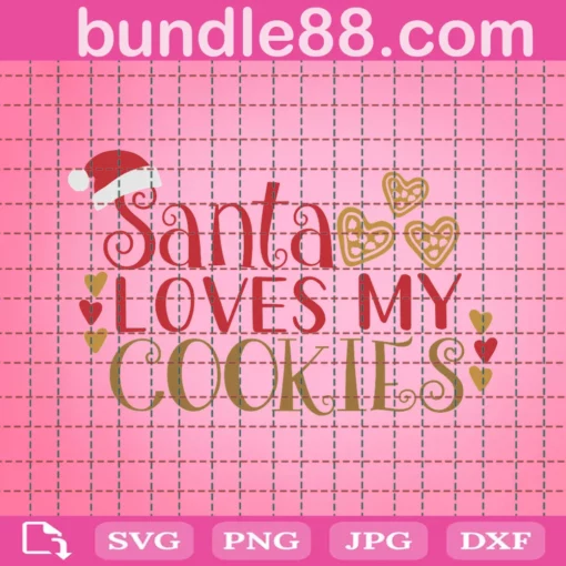 Santa Loves My Cookies Svg, Dear Santa Tray Svg, Cookies For Santa Svg, Christmas Quote Svg, Christmas Plate Svg, Kids Christmas Svg