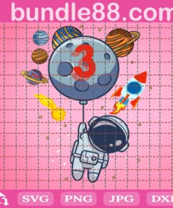 3Rd Birthday Astronaut Planets, 3 Years Old, Birthday Kids