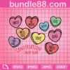 Candy Heart Bundle Valentine Heart Conversation Hearts