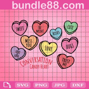 Candy Heart Bundle Valentine Heart Conversation Hearts