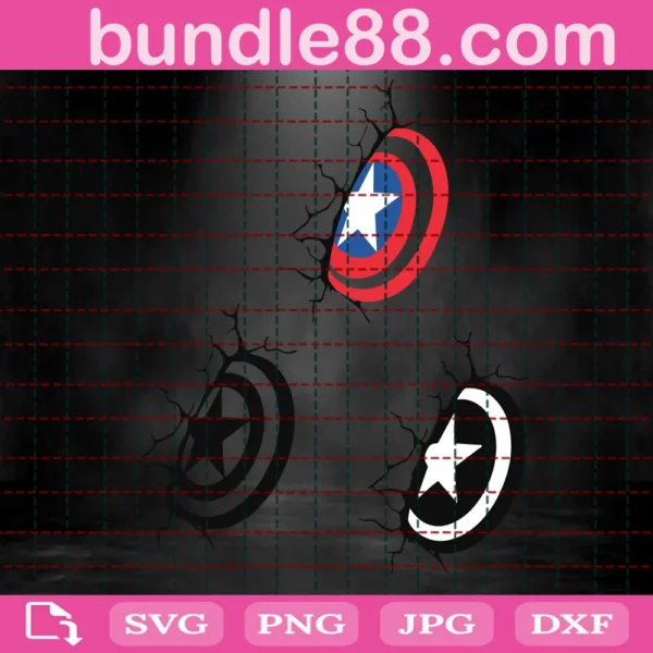 Captain America Shield, Trending, Disney, Marvel, Movie Invert