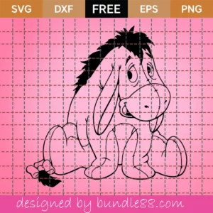 Eeyore Donkey Svg Free, Winnie Pooh Svg, Free Svg Files Disney, Instant Download