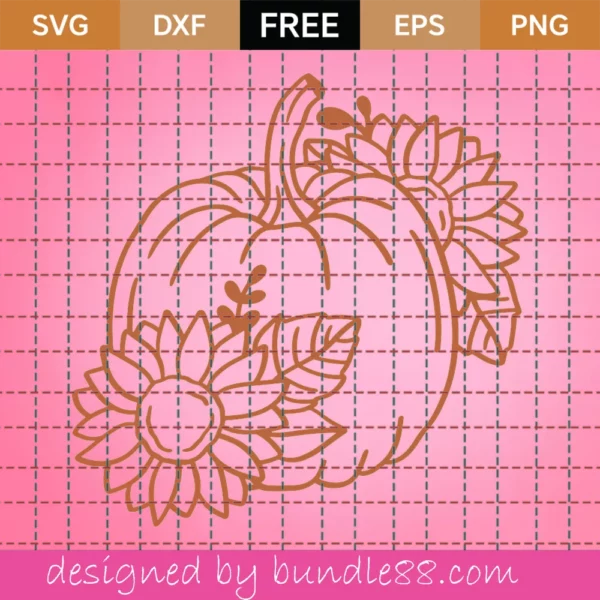 Free Floral Pumpkin Svg