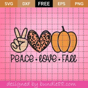 Free Peace Love Fall Svg