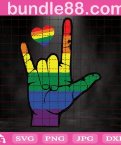 Gay Pride Asl Sign Languages Invert
