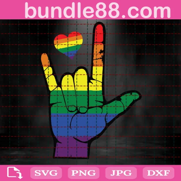 Gay Pride Asl Sign Languages Invert