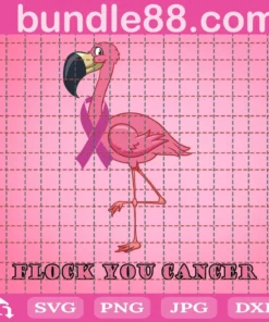 Halloween Flamingo Breats Cancer Awareness