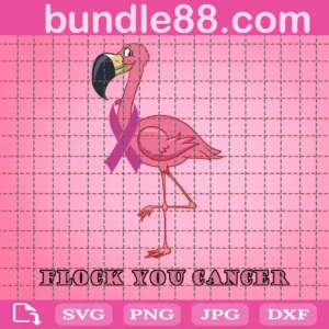 Halloween Flamingo Breats Cancer Awareness