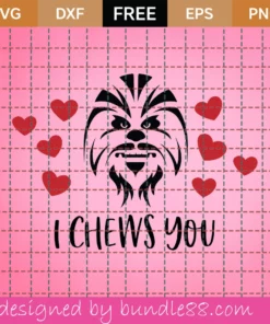 I Chews You Svg Free, Valentine Svg, Chewbacca Svg, Free Download, Shirt Design