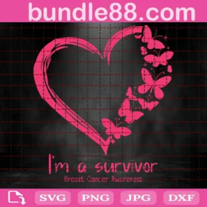 I'M A Survivor, Breast Cancer Ribbon Invert