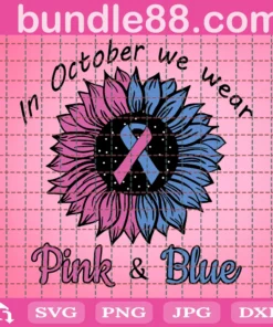 In October We Wear Pink & Blue, Breast Cancer Ribbon