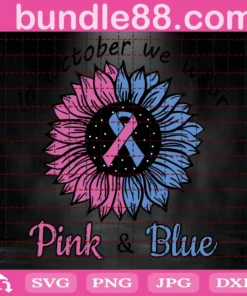 In October We Wear Pink & Blue, Breast Cancer Ribbon Invert