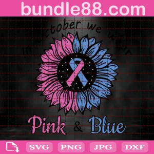 In October We Wear Pink & Blue, Breast Cancer Ribbon Invert