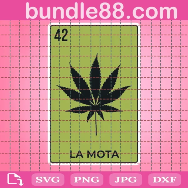 La Mota Mexican Lottery Card Weed Leaf, Trending, Lamota