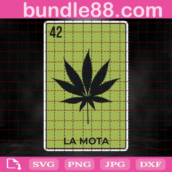 La Mota Mexican Lottery Card Weed Leaf, Trending, Lamota Invert