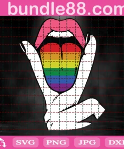 Lgbt Pride Lesbian Tongue – Lgbt Cricut File Silhouette Art