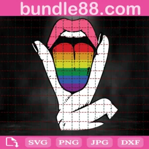 Lgbt Pride Lesbian Tongue – Lgbt Cricut File Silhouette Art