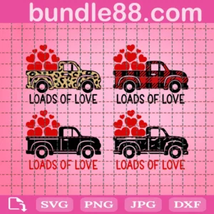 Loads Of Love, Valentine, Truck, Valentine’S Day, Leopard