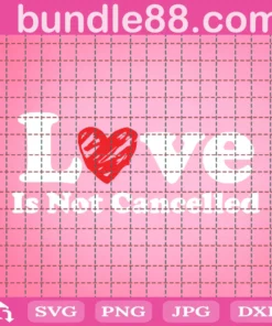 Love Is Not Cancelled, Heart, Valentines Day Valentine Shirt Couple Invert