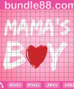 Mama’S Boy, Heart, Valentine, Happy Valentine’S Day Invert