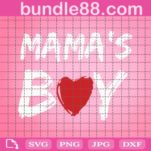 Mama’S Boy, Heart, Valentine, Happy Valentine’S Day Invert