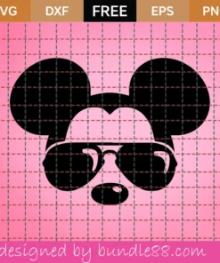 Mickey Mouse Sunglasses Svg Free, Disney Svg, Mickey Svg, Sunglasses, Instant Download
