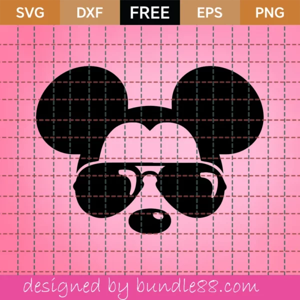 Mickey Mouse Sunglasses Svg Free, Disney Svg, Mickey Svg, Sunglasses, Instant Download
