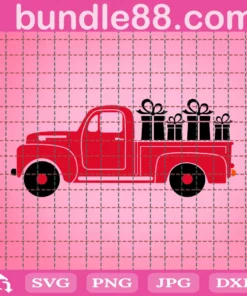 Red Truck, Vacation, Christmas Gift, Files For Cricut, Silhouette