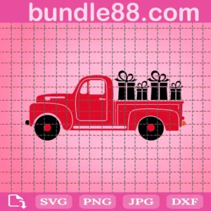 Red Truck, Vacation, Christmas Gift, Files For Cricut, Silhouette
