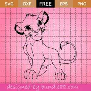 Simba Svg Free, Lion King Svg, Best Disney Svg Files, Instant Download