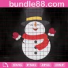 Snowman Ornament, Snowman Clipart, Snowman Cut File, Christmas Shirtsvg