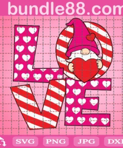 Valentine Gift, Gnome Love, Happy Valentines Day