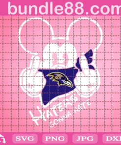 Haters Gonna Hate, Baltimore Ravens Football, Mickey Cut File Invert