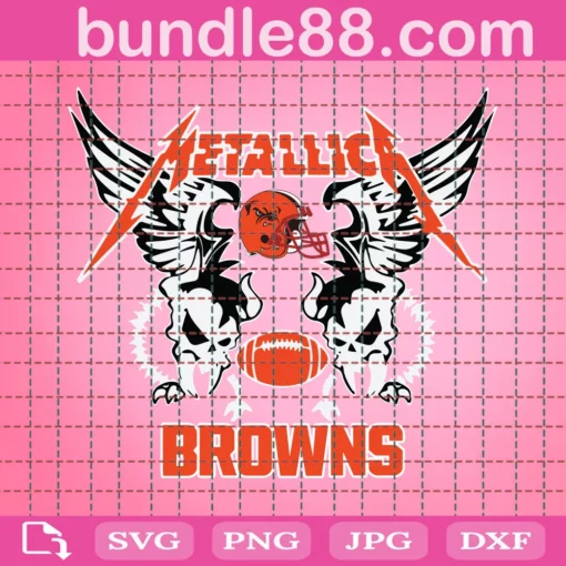 Metallic Browns, Cleveland Browns Football Ball, Fan Football Invert