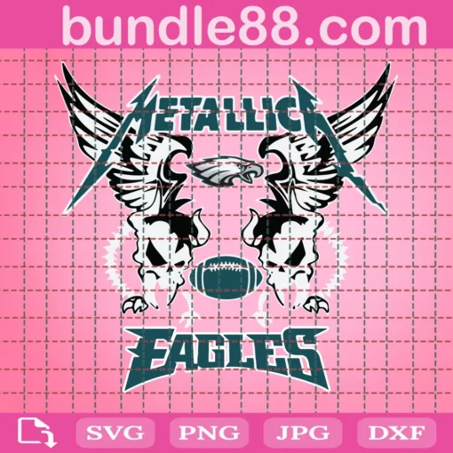 Metallic Eagles, Philadelphia Eagles Football Ball, Fan Football Invert