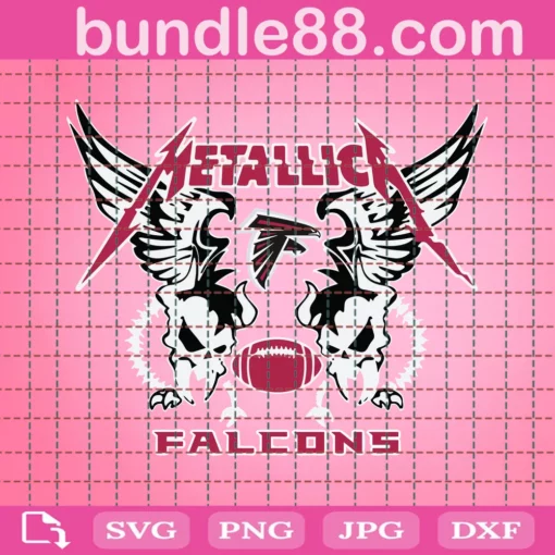Metallic Falcons, Atlanta Falcons Football Ball, Fan Football Invert