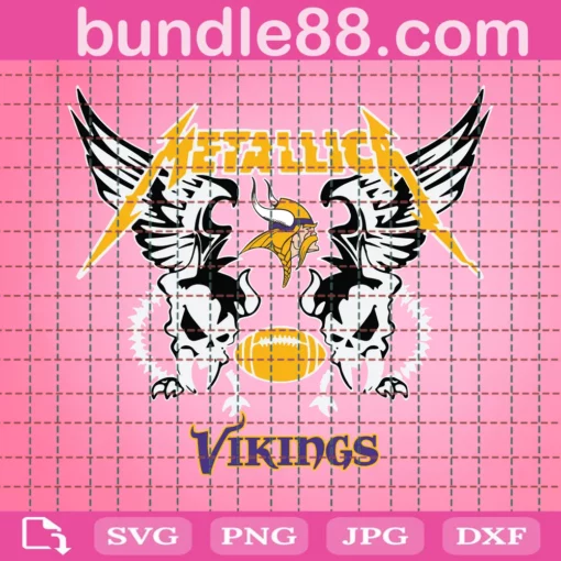 Metallic Vikings, Minnesota Vikings Football Ball, Fan Football Invert