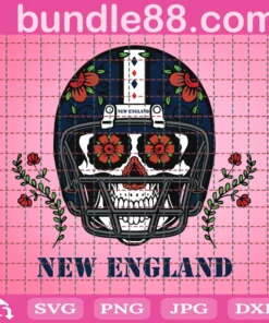 New England Patriots Skull Football, American Football Skull