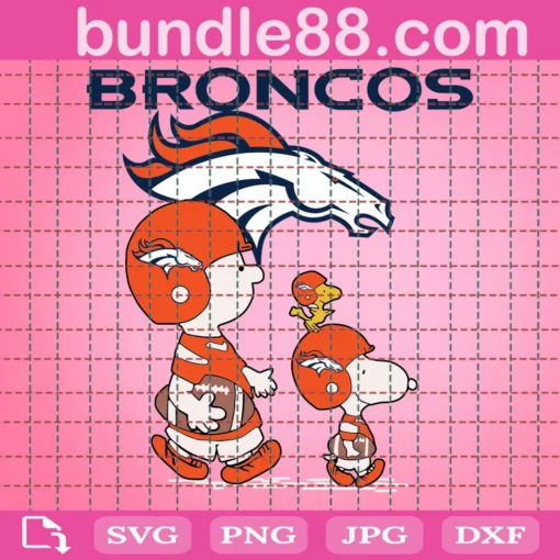 Snoopy Denver Broncos Football, Peanuts Football , Peanuts Digital Art