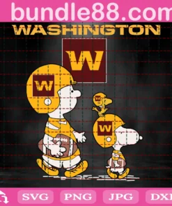 Snoopy Washington Redskins Football, Peanuts Football Invert