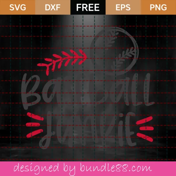 Free Baseball Junkie Svg Invert