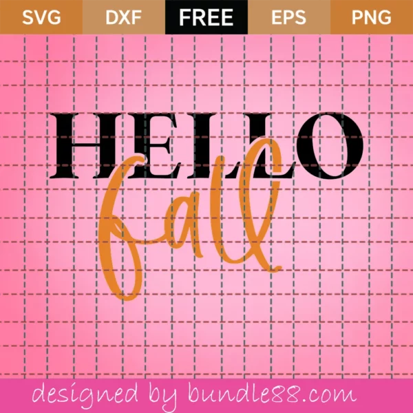 Free Hello Fall Svg