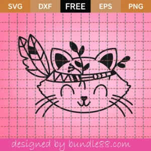 Free Thanksgiving Cat Face Svg