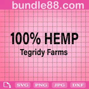 100 Percent Hemp Tegridy Farms Svg