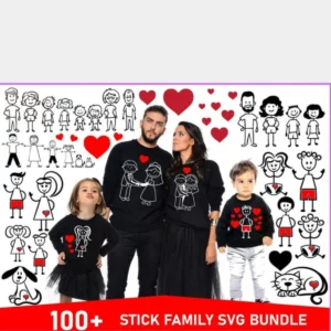 100+ Stick Family Svg Bundle