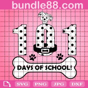 101 Days Of School Dalmatian Svg