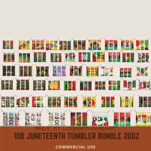 108 Juneteenth Tumbler Bundle - Black History PNG