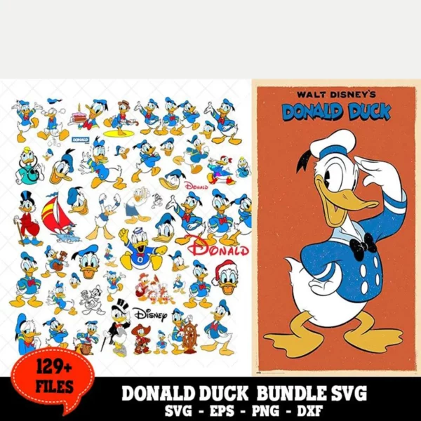 129+ Files Donald Duck Svg Bundle