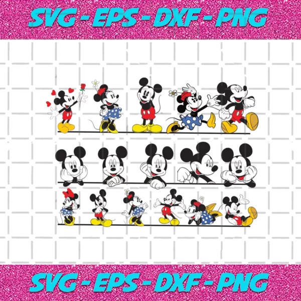 15+ Mickey Mouse SVG Bundle